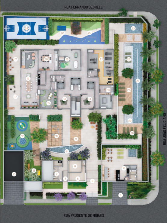 Implantação térrea Imagem de uma implantação térrea